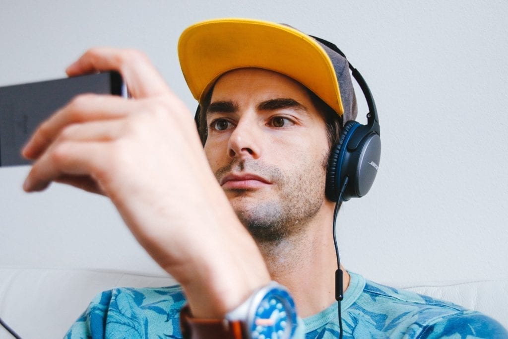 image of someone recording a training video on his phone