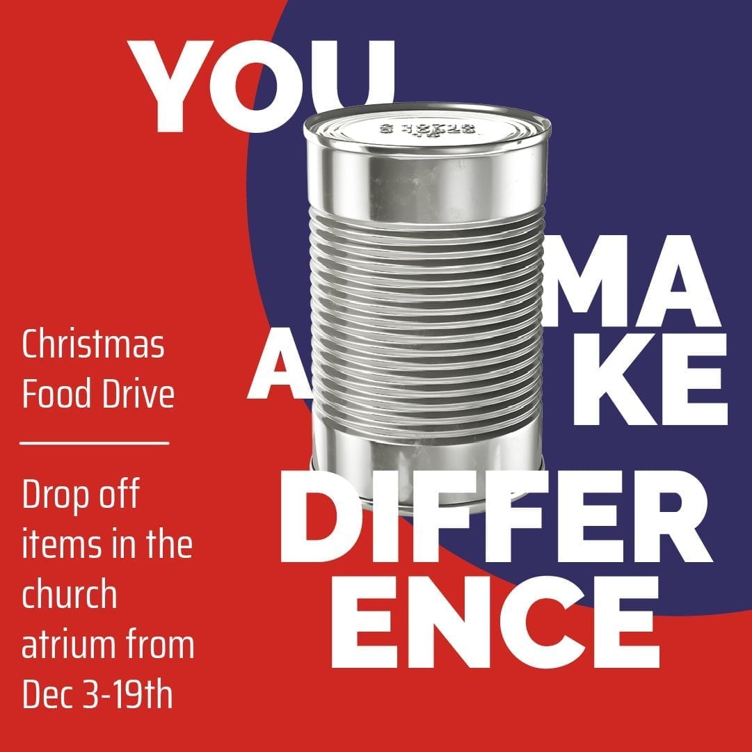 church graphic design ideas #4 - a Christmas food drive flyer