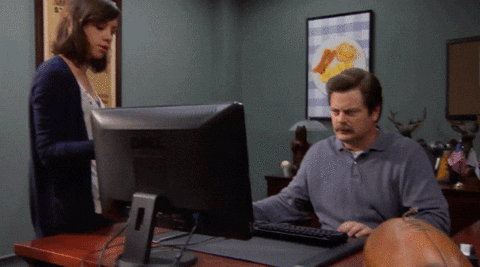 Ron Swanson so frustrated that he not only left your site but also threw out his computer