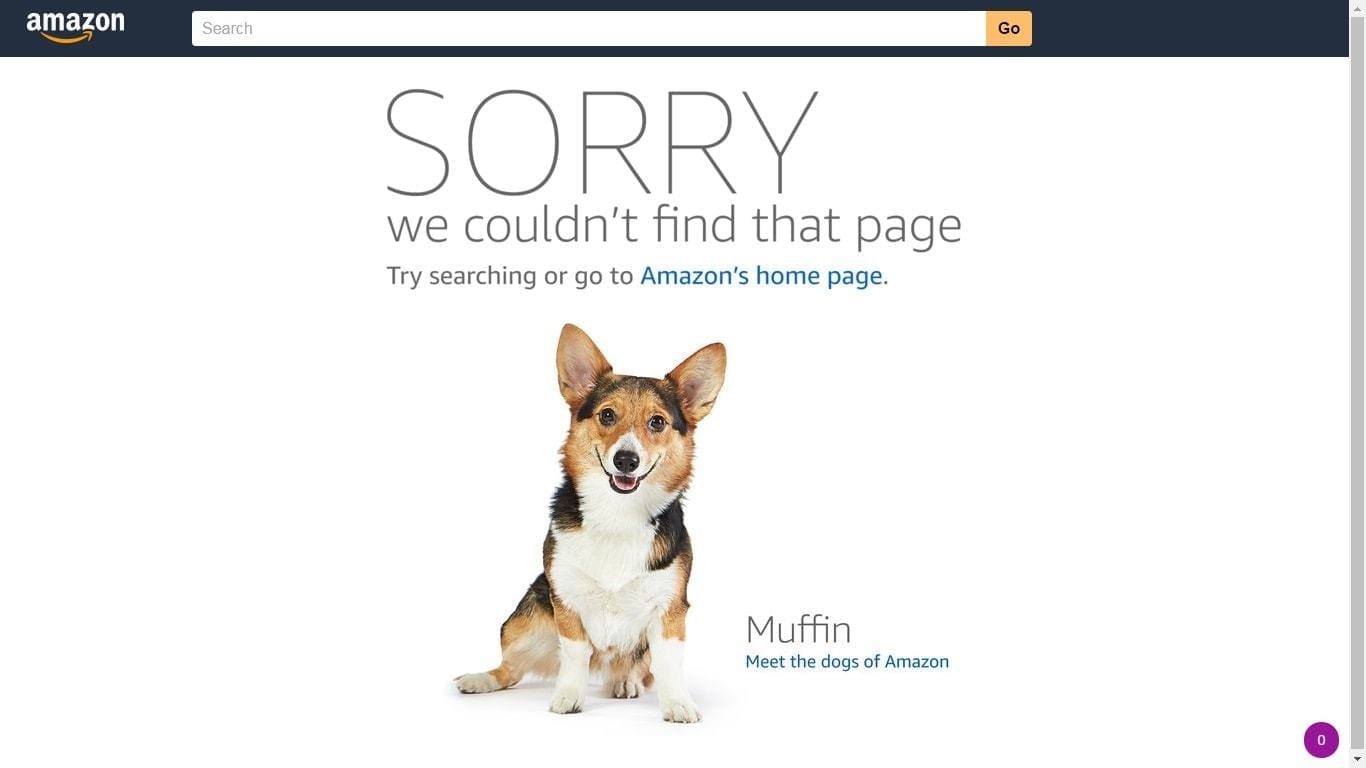 amazon 404 page design