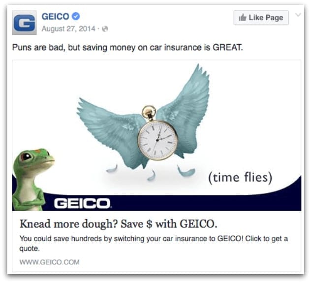 GEICO Insurance Facebook ad