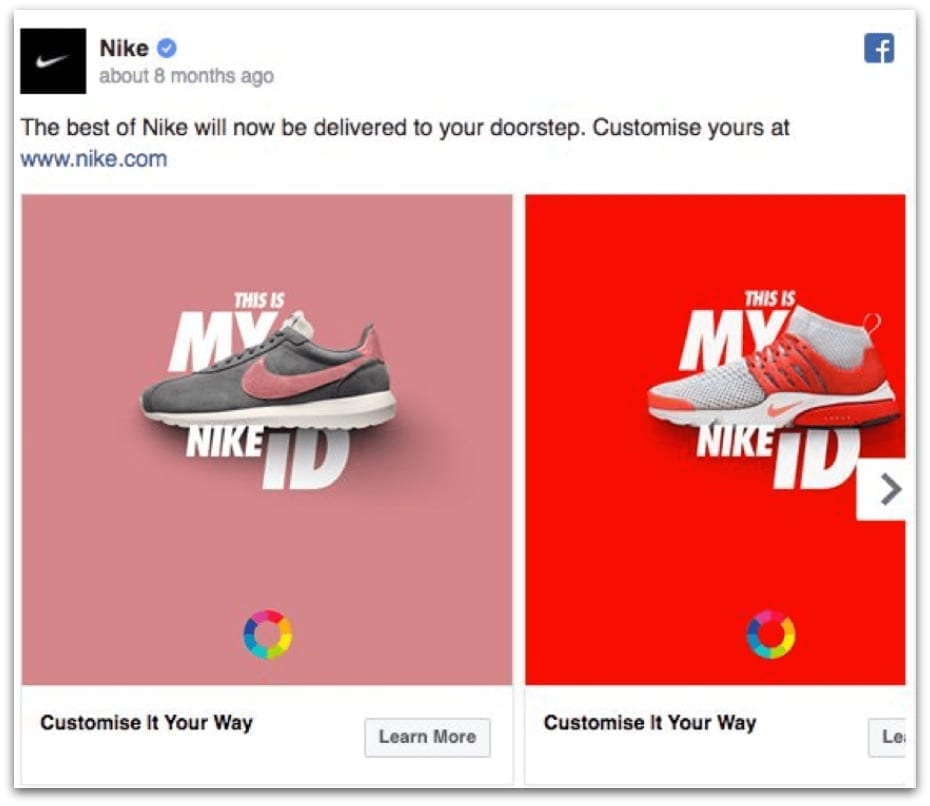 Nike Facebook ad