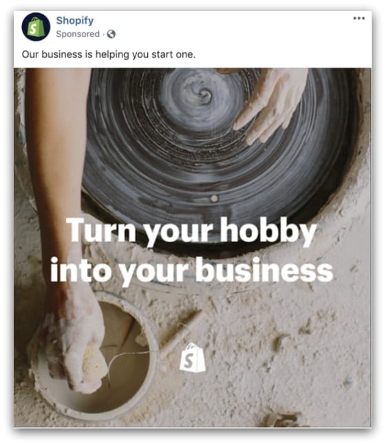 Shopify screenshot ad