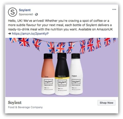 Soylent Facebook ad