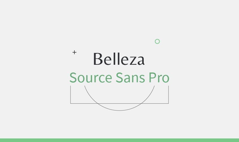 Belleza + Source Sans Pro font combination