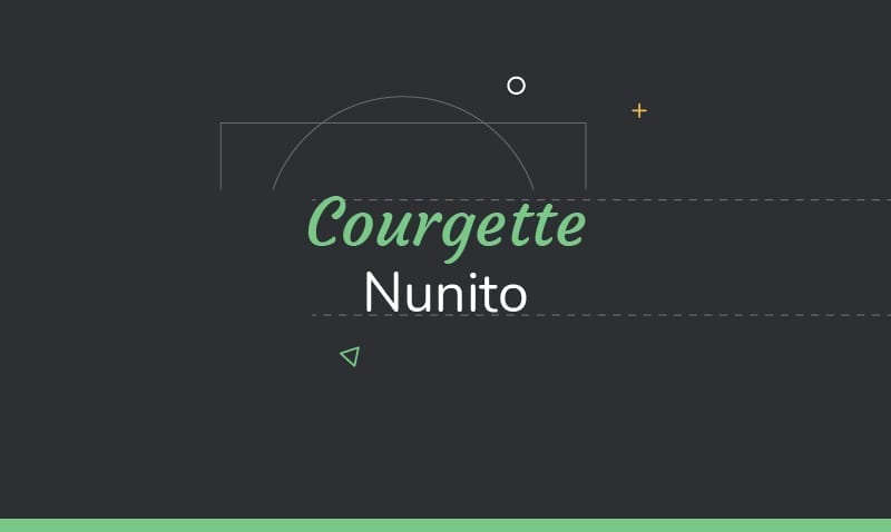 Courgette + Nunito font combination