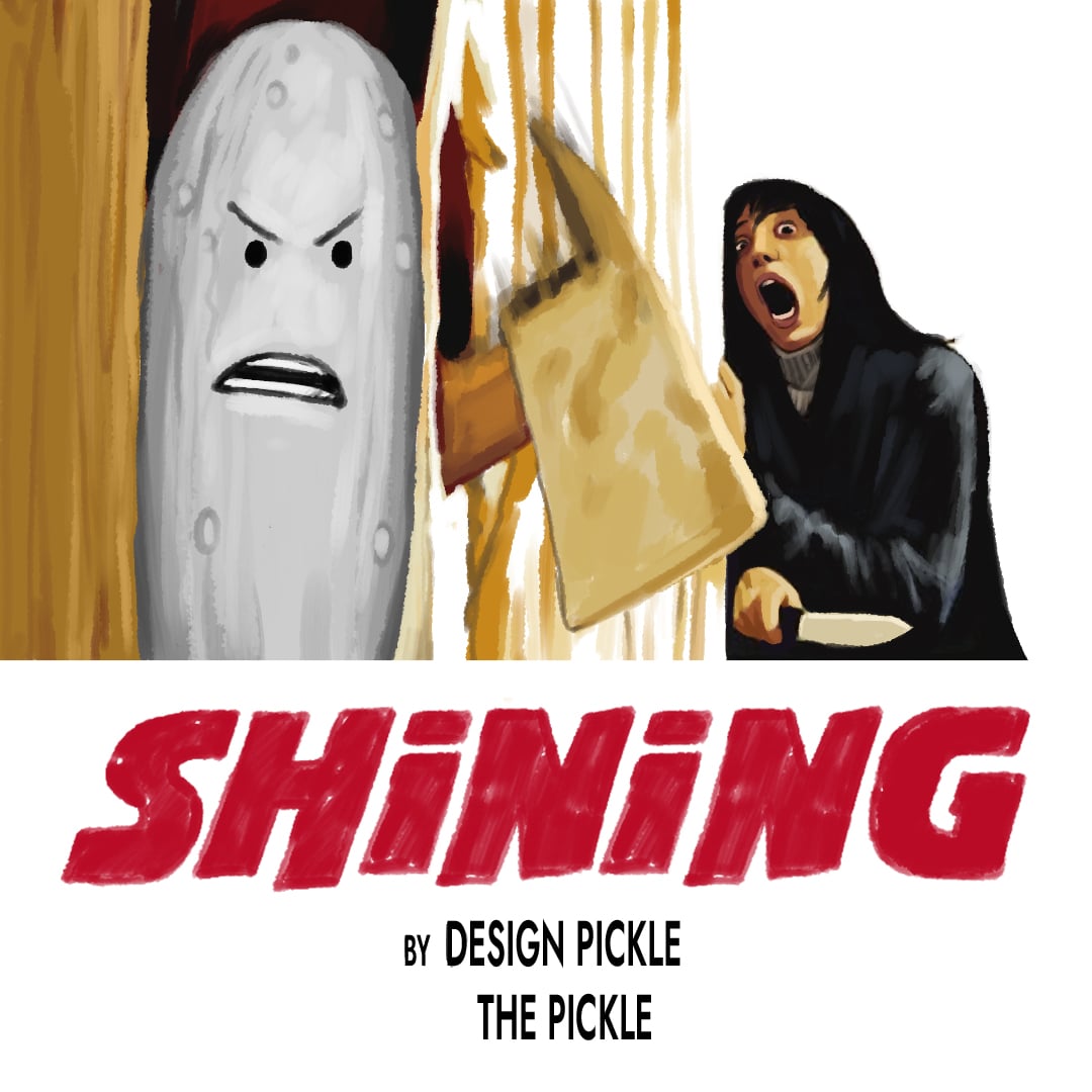 The Shining movie poster using Custom Illustrations