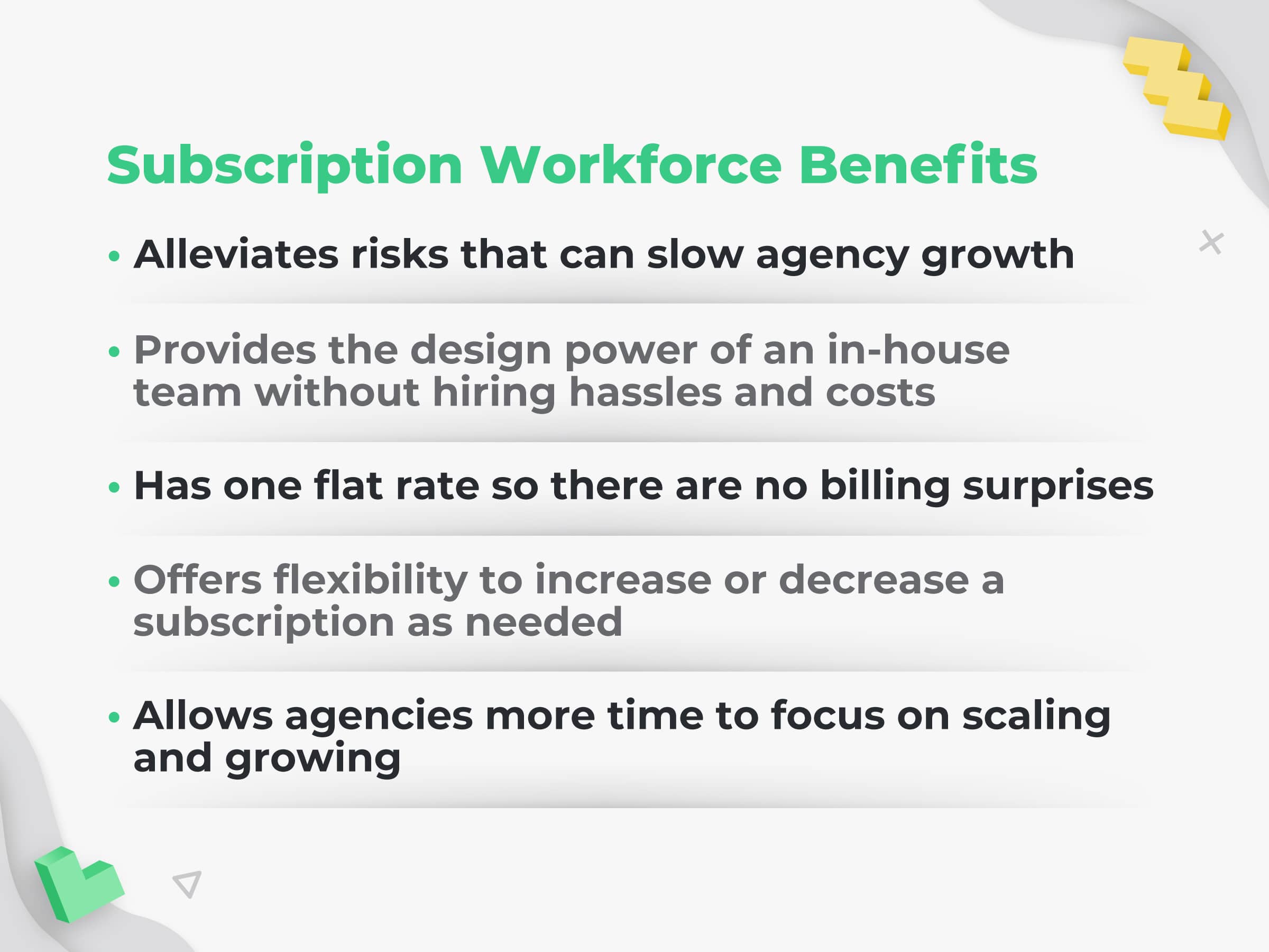 Subscription Workforce Benefits