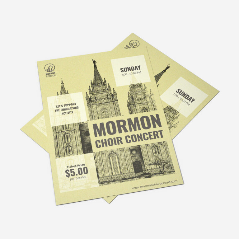 Mormon Choir concert poster and flyer design