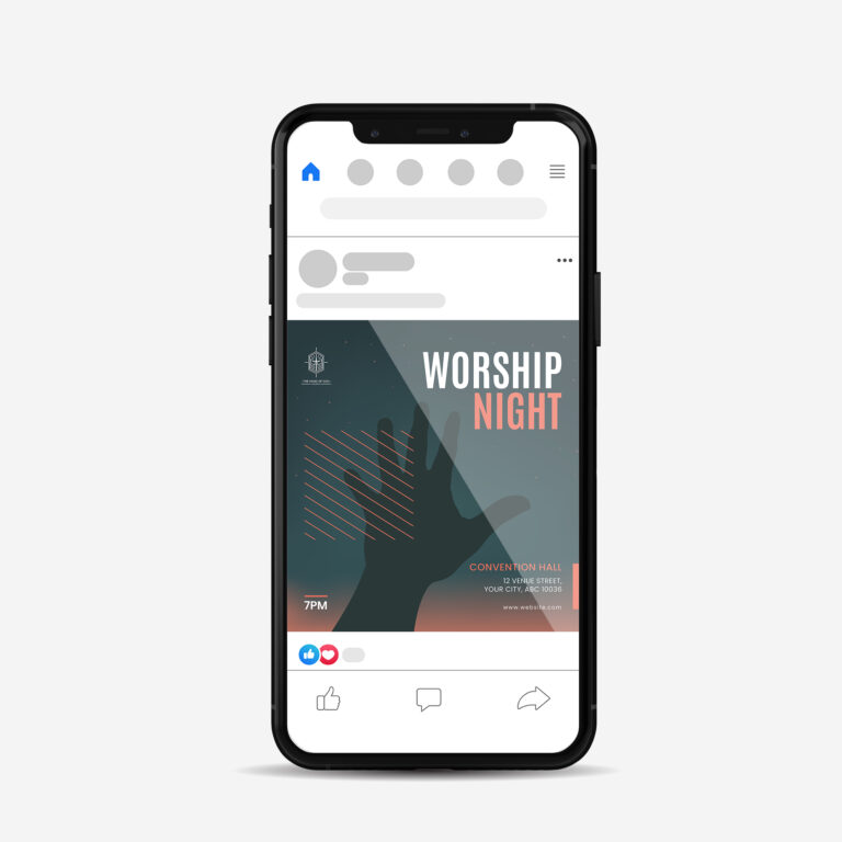 Church Worship Night graphic design sample