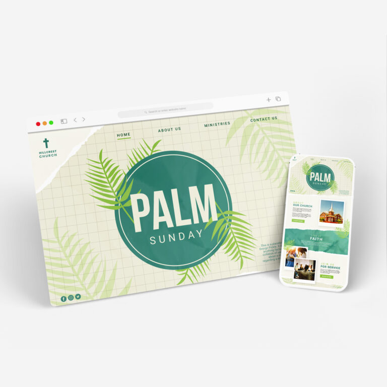 Palm Sunday web graphic design example