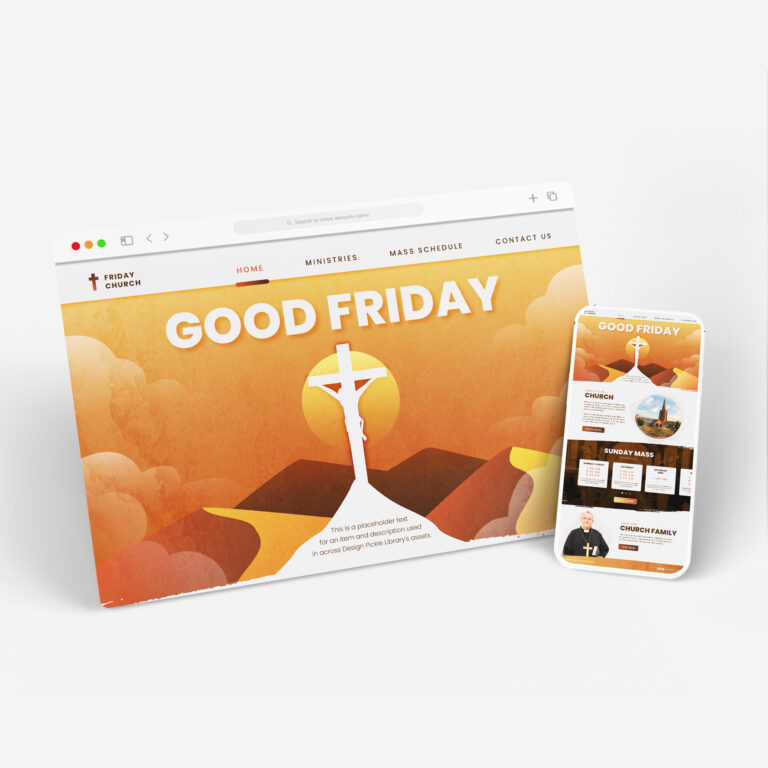 Good Friday Church website design sample